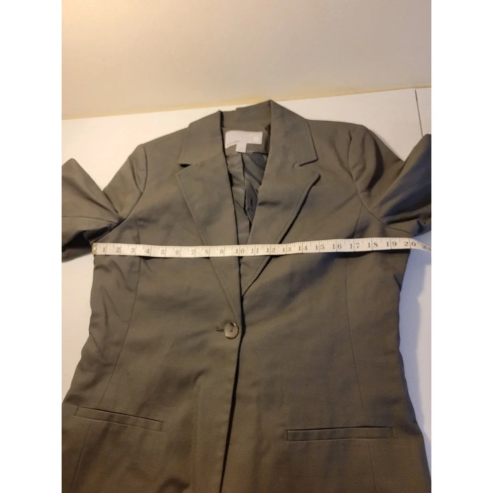 Old Navy Gray One-Button Single Breasted Career Formal Blazer Women's Size Large